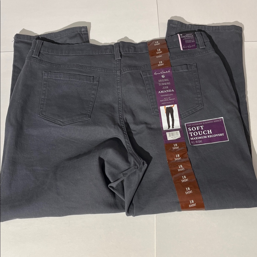 Gloria Vanderbilt Amanda Slimming Jean Heritage Fit Tapered Classic Rise 18P NEW - Picture 5 of 7